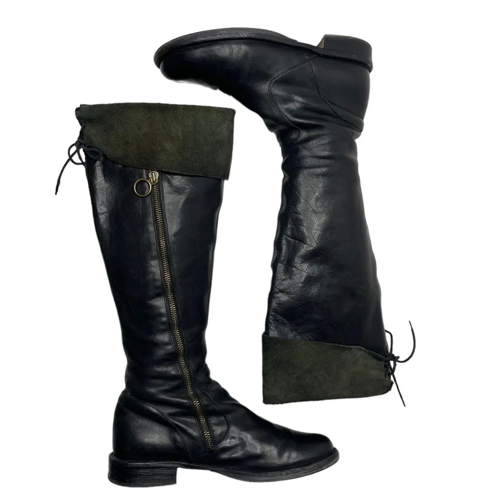 Fiorentini + Baker | Eternity 705 Knee High Boot in Black Leather 37.5